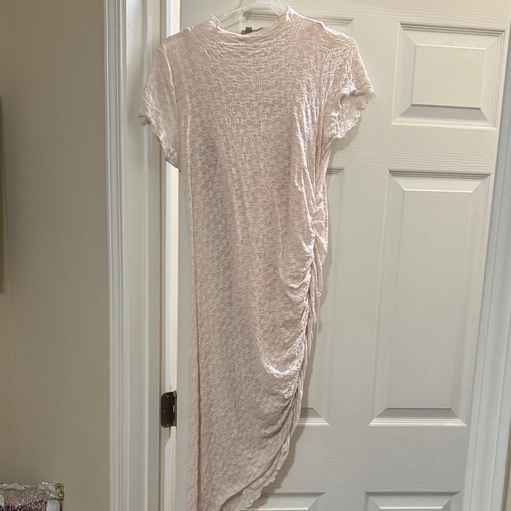 Elegant Pink Ruched Dress